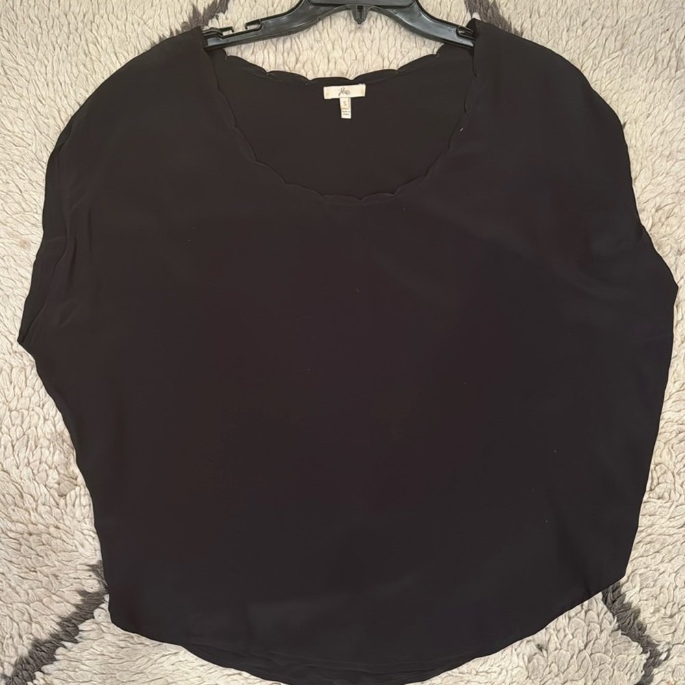 Joie black silk top, size small